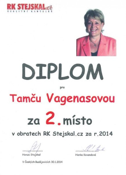 Tamara Vagenasová - ocenění